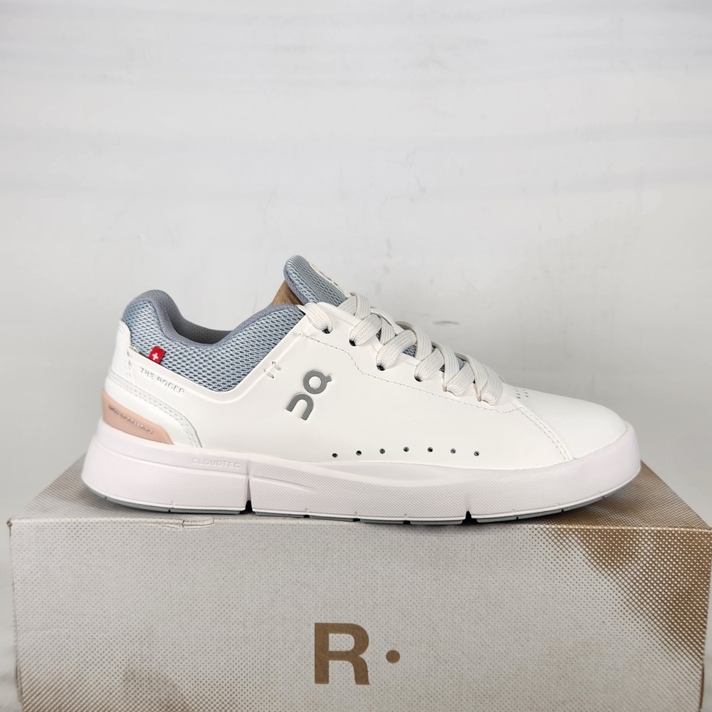 On Running THE ROGER Advantage Women Size 6 White Rosehip Tennis Sneakers